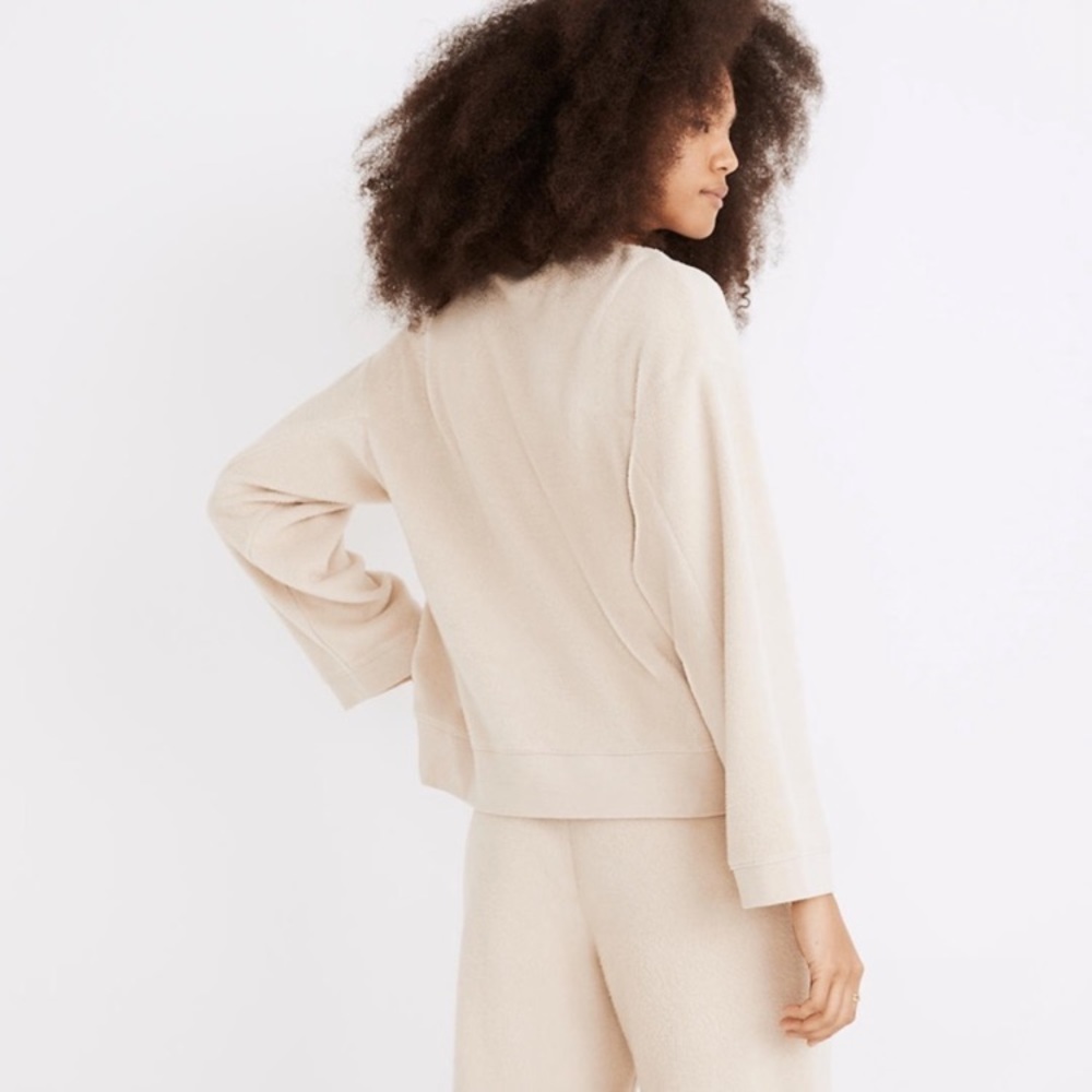 Madewell Brushed Side Button Relaxed Sweatshirt - Picture 3 of 11